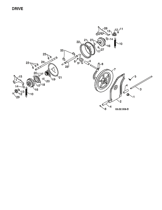 Husqvarna ST224-970528602 drive diagram