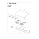 Samsung NE63A6511SS/AA-00 cooktop assy diagram