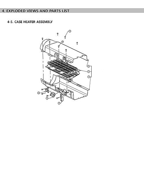 Kenmore 11169142120 case heater assy diagram