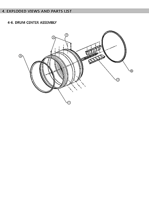 Kenmore 11169142120 drum center assy diagram