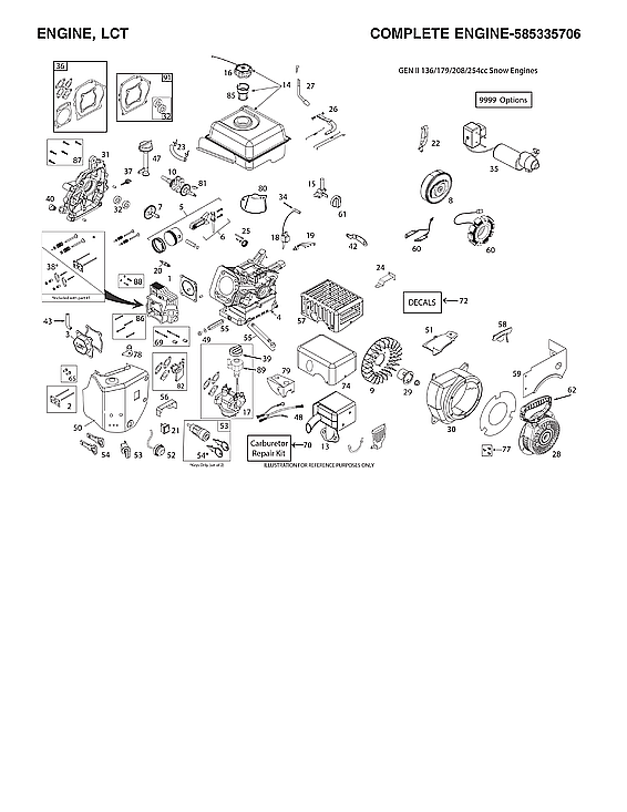 Husqvarna ST227-970528702 engine diagram