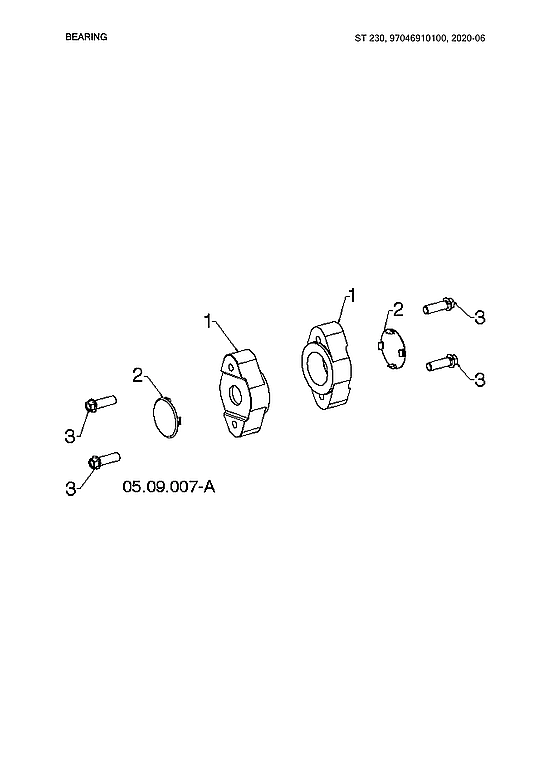 Husqvarna ST230-97046910100 bearing diagram