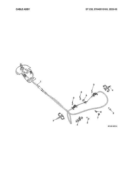 Husqvarna ST230-97046910100 cable assy diagram