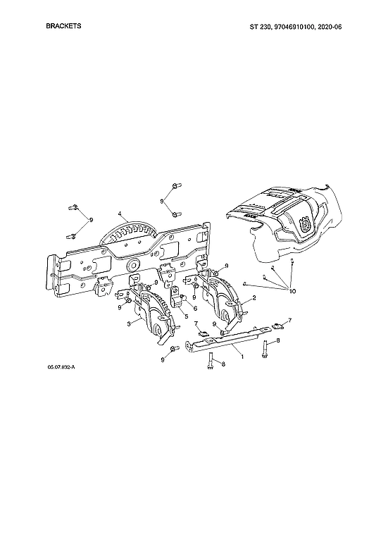 Husqvarna ST230-97046910100 brackets diagram