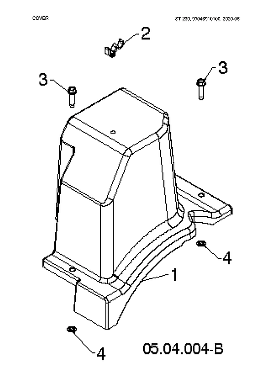 Husqvarna ST230-97046910100 cover diagram