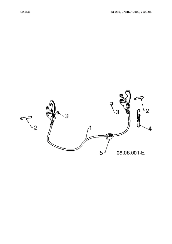 Husqvarna ST230-97046910100 cable diagram
