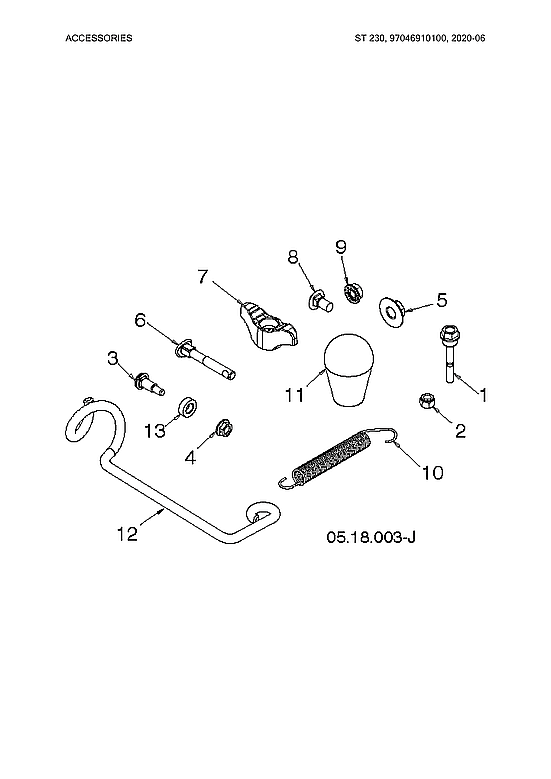 Husqvarna ST230-97046910100 accessories diagram