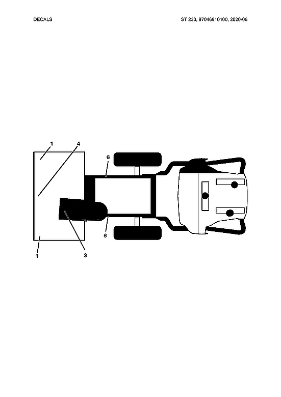 Husqvarna ST230-97046910100 decals diagram