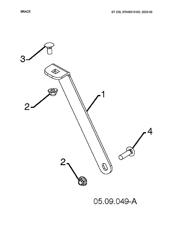 Husqvarna ST230-97046910100 brace diagram