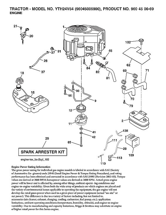 Husqvarna 96045006900 engine diagram