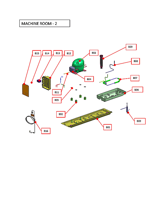 Criterion CUF154WD1W machine room diagram