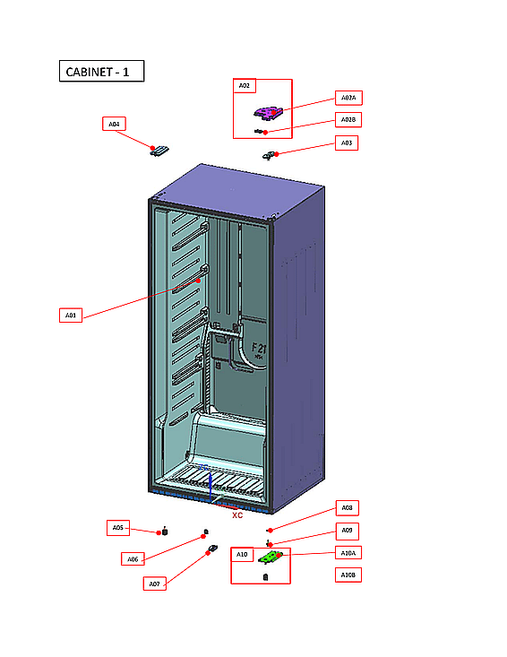 Criterion CUF179WD1W cabinet diagram