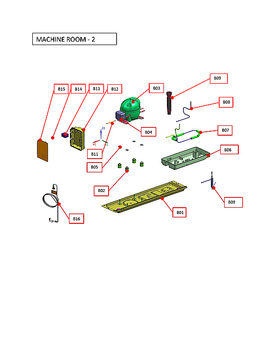 Criterion CUF208WD1W machine room diagram