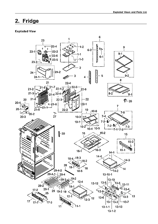 Samsung RF323TEDBSR/AA-00 refrigerator diagram