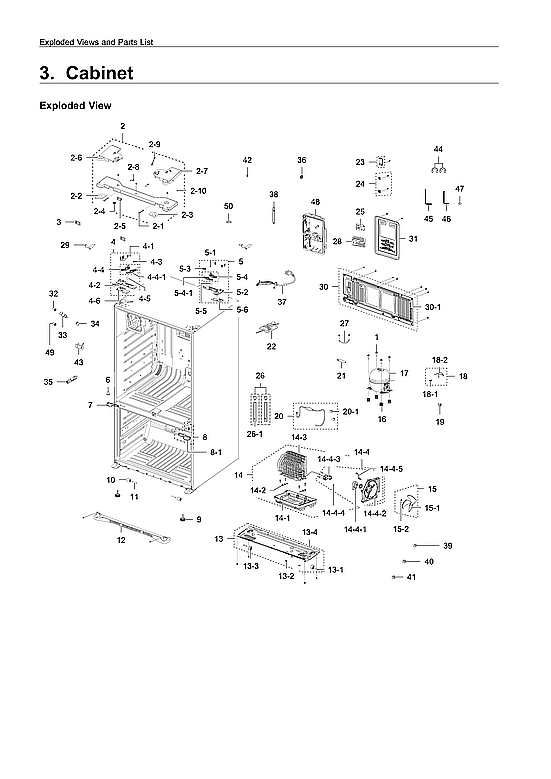 Samsung RFG298HDRS/XAA-01 cabinet diagram