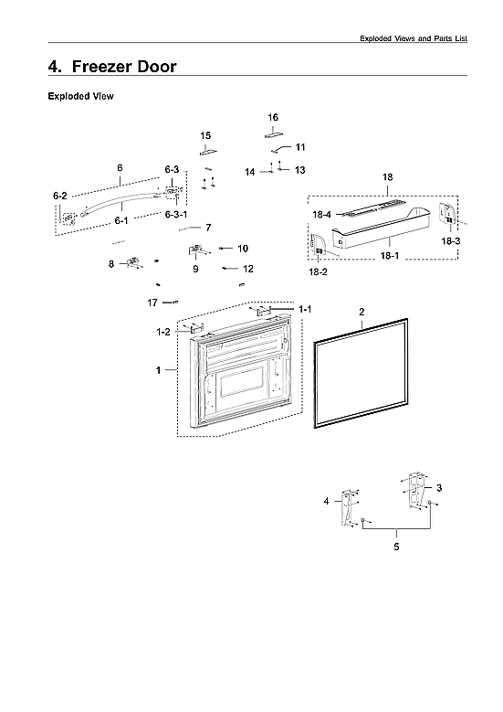 Samsung RFG298HDRS/XAA-01 freezer door diagram