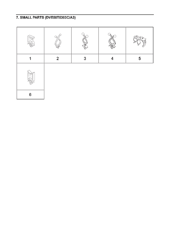 Samsung DVE50T5300C/A3-00 small parts diagram