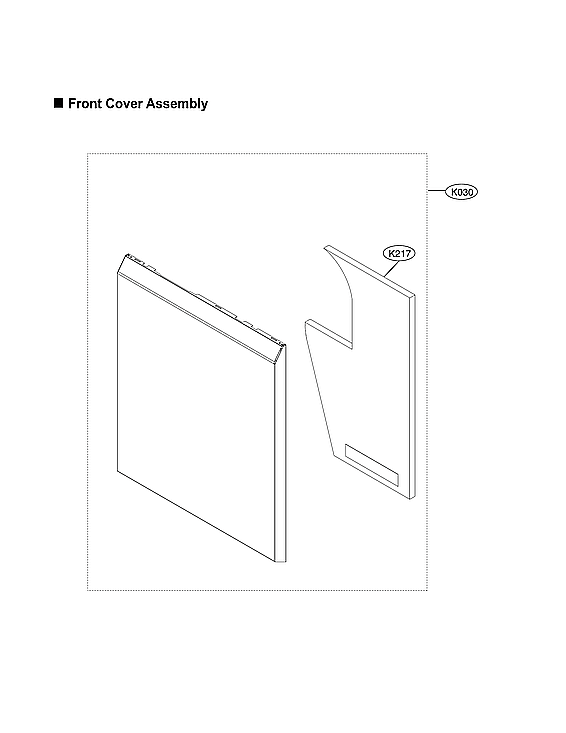 LG LDP6810BD/00 front cover assy diagram