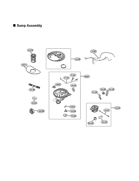 LG LDP6810BD/00 sump assy diagram