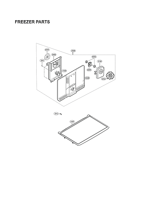 LG LTCS20030S/00 freezer parts diagram