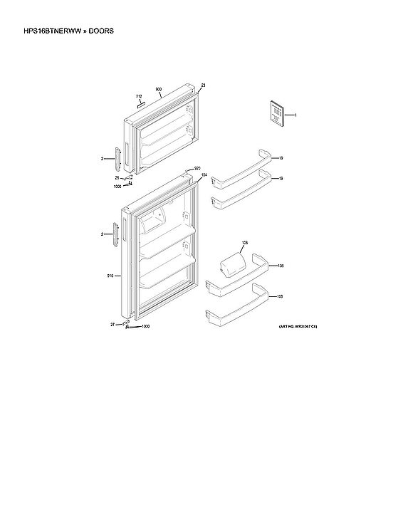 Hotpoint HPS16BTNERWW doors diagram