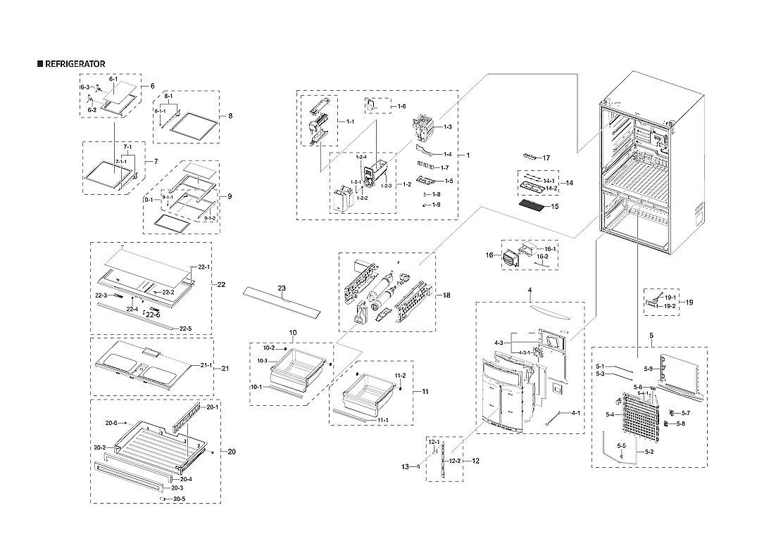 Samsung RF23R6201SR/AA-00 refrigerator parts diagram