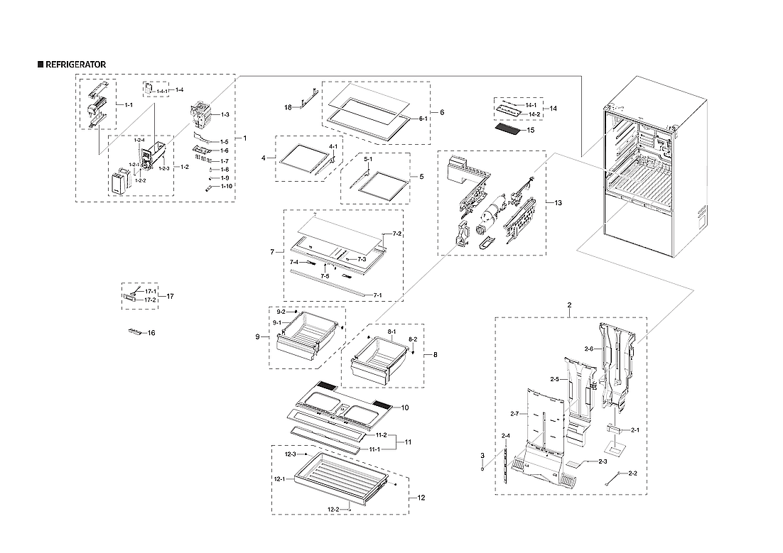 Samsung RF27T5201SR/AA-53 refrigerator parts diagram