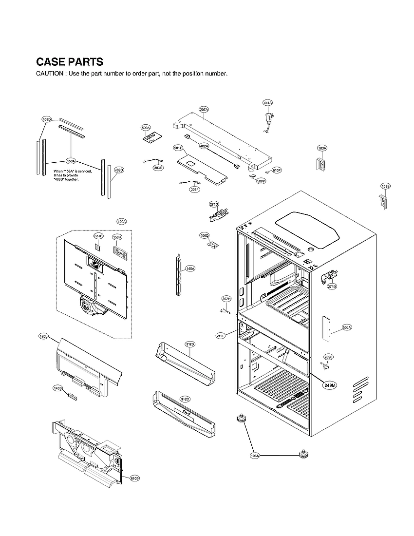 LG LRMDS3006S/01 case parts diagram