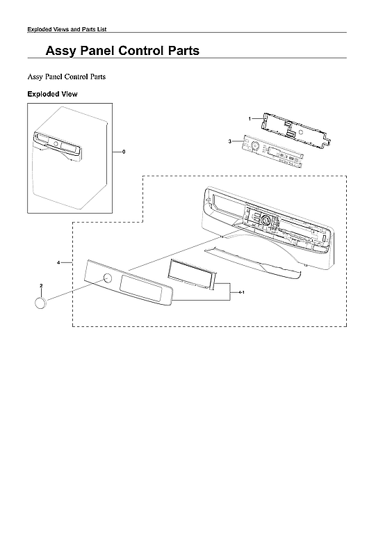 Samsung WF45A6400AW/US-00 panel control assy diagram