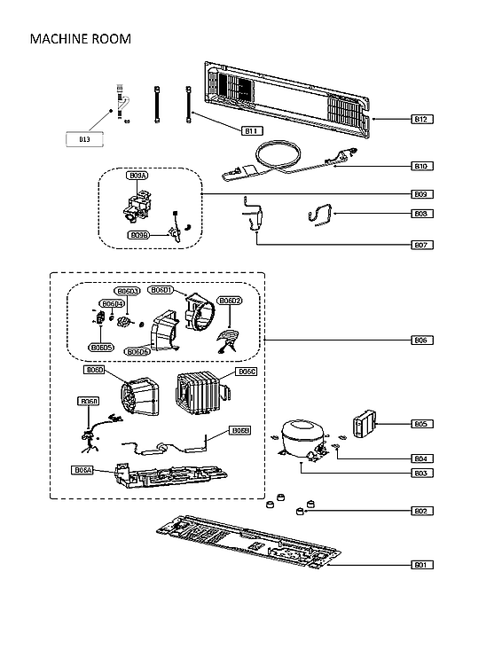 Criterion CFRR255WD1V machine room diagram