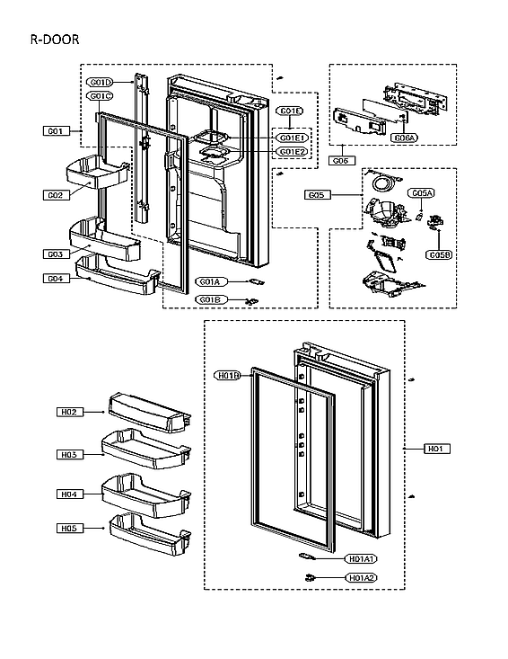 Criterion CFRR255WD1V r-door diagram