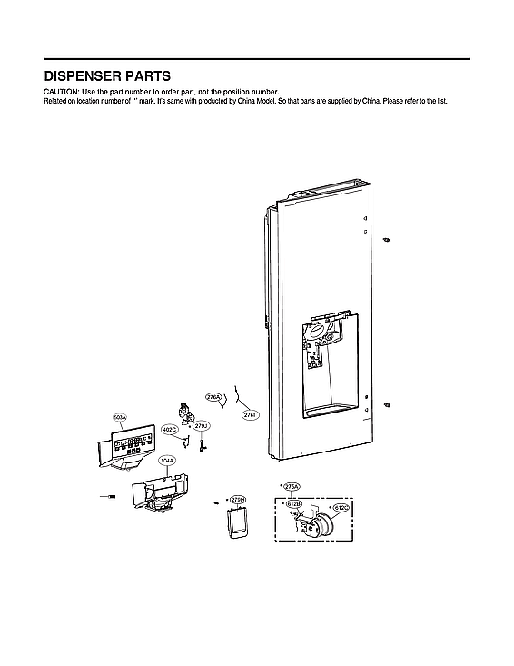 LG LMXS28626D/02 dispenser parts diagram