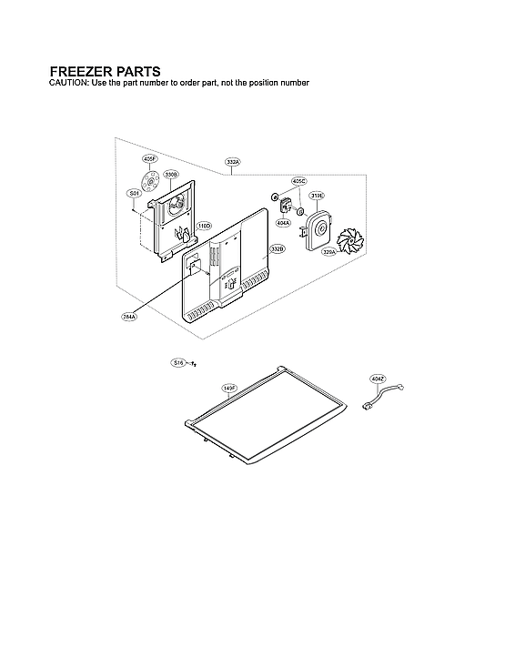 LG LTCS24223B/04 freezer parts diagram