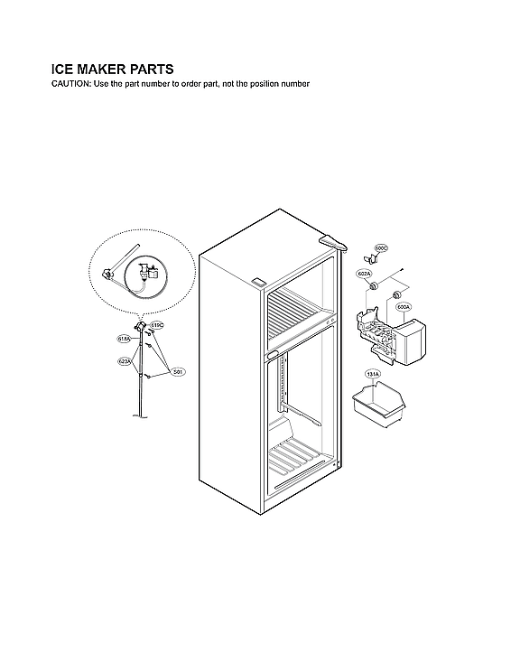 LG LTCS24223B/04 ice maker parts diagram