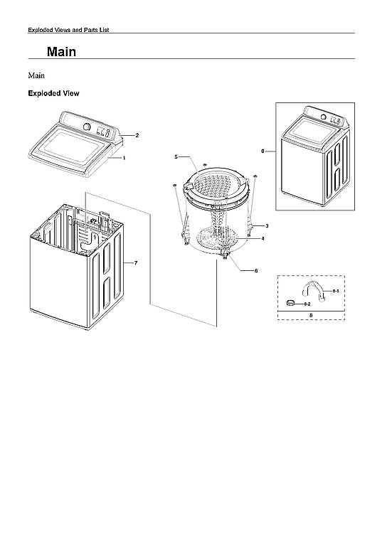 Samsung WA40A3005AW/A4-00 main assy diagram