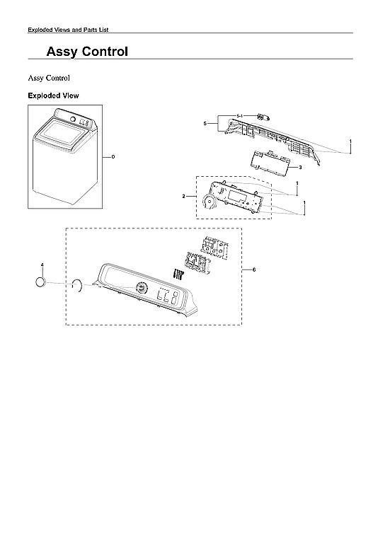 Samsung WA40A3005AW/A4-00 control assy diagram