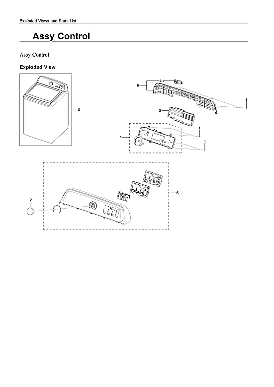 Samsung WA44A3205AW/A4-00 control assy diagram