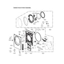 LG DLHC1455W/00 cabinet cover & door assy diagram