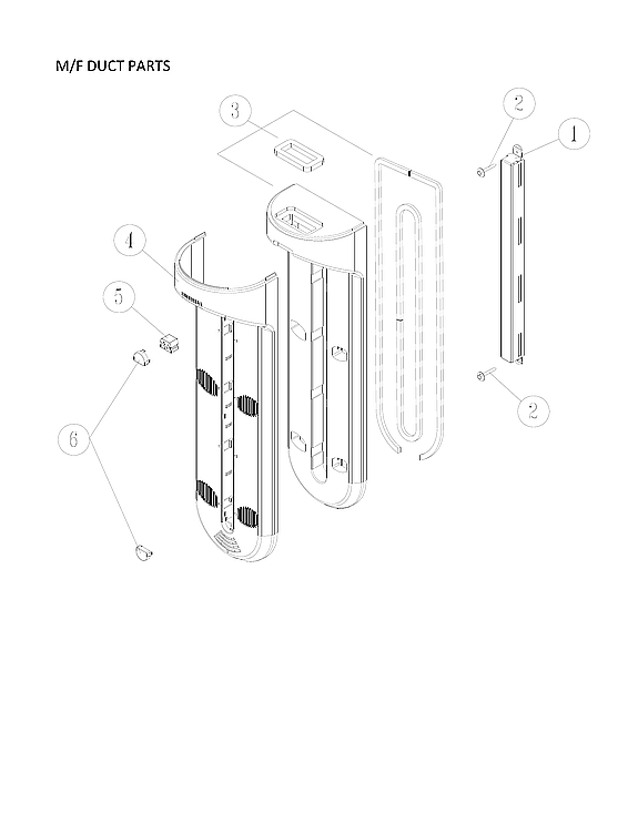 Kenmore 11170612912 m/f duct parts diagram