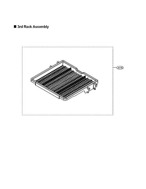 LG LDFN4542W/00 3rd rack assy diagram