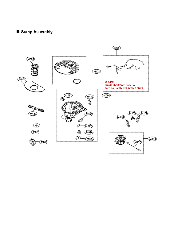 LG LDFN4542W/00 sump assy diagram