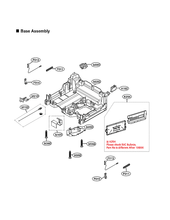 LG LDFN4542W/00 base assy diagram