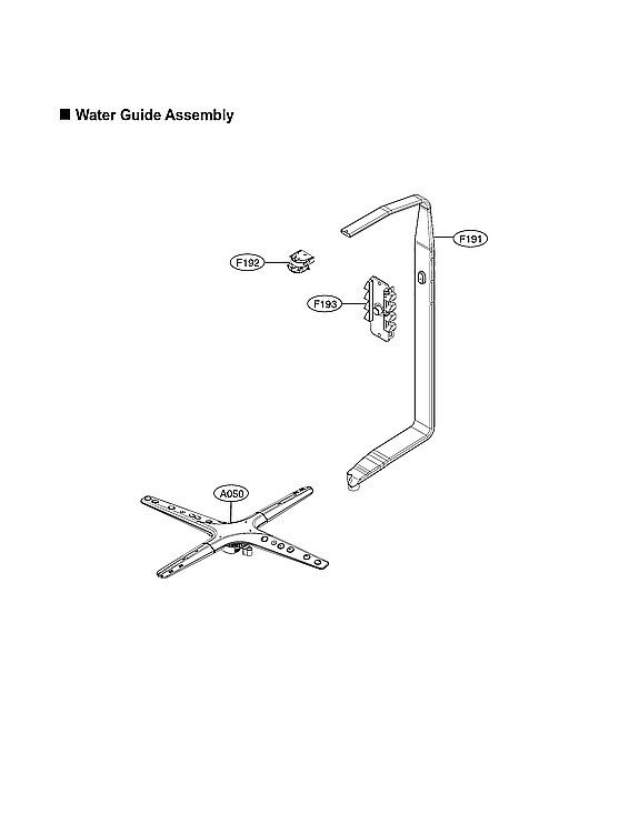 LG LDFN4542W/00 water guide assy diagram