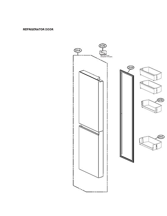 LG LRSXC2306V/00 refrigerator door diagram