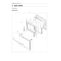 Samsung NE63A6511SW/AA-00 door assy diagram