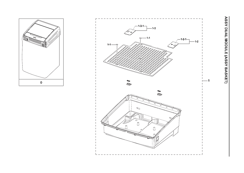 Samsung DVE60A9900V/A3-00 basket assy diagram
