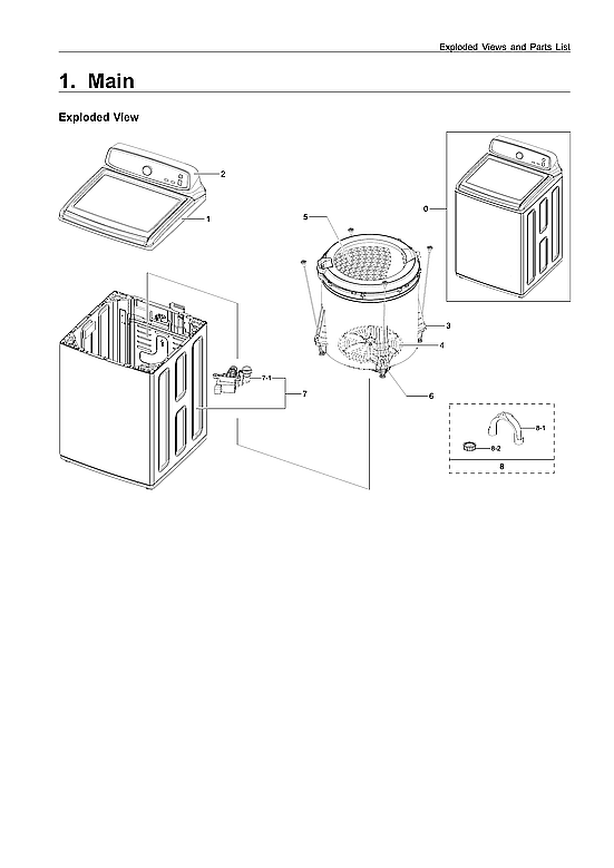Samsung WA45M3100AW/A4-00 main assy diagram
