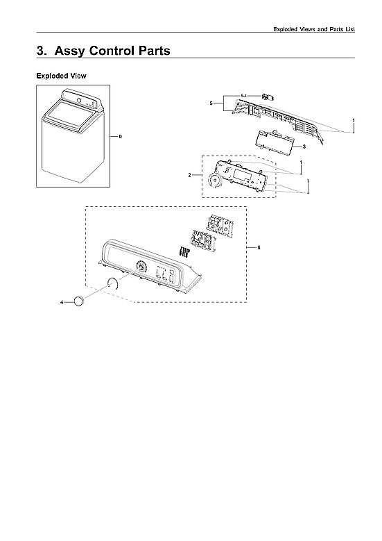 Samsung WA45M3100AW/A4-00 control assy diagram