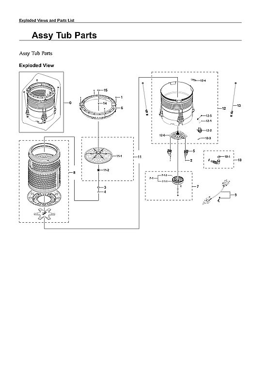 Samsung WA52A5500AV/US-00 tub assy diagram