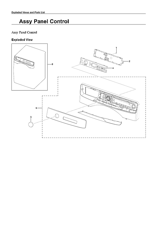 Samsung WF50A8800AV/US-00 control panel assy diagram